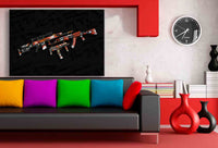 CS GO Bloodsport Counter-Strike Leinwandbild AK ART Kunstdruck Wandbild Wanddeko