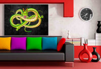 Shenlong Dragonball Leinwandbild AK ART Kunstdruck Wandbild Mehrfahrbig Wanddeko