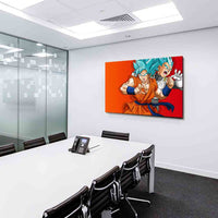 Son Goku Vegeta SSGSS Dragonball Leinwandbild AK ART Kunstdruck Wandbild TOP XXL