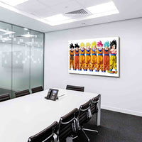 Son Goku alle Formen Dragonall Leinwandbild AK ART Kunstdruck Wandbild Wanddeko