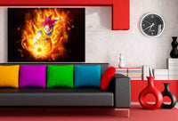 Son Goku SSG Dragon Ball Super Leinwandbild AK ART Kunstdruck Wandbild Wanddeko
