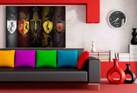 Game of Thrones GOT Häuser II Leinwandbild AK ART Kunstdruck Wandbild Wanddeko