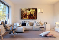 One Piece Ruffy Luffy Strohhut  Leinwandbild AK ART Kunstdruck Wandbild Wanddeko