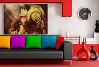One Piece Ruffy Luffy Strohhut  Leinwandbild AK ART Kunstdruck Wandbild Wanddeko
