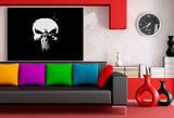 Punisher Marvel Leinwandbild AK ART Kunstdruck Wandbild Wanddeko Schwarz Weiß