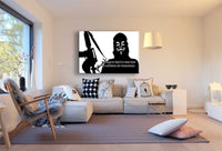 Anonymous Maske Leinwandbild – Schwarz-Weiß Kunstdruck | AK Art Bilder