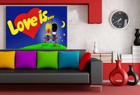 Love is Leinwandbild AK Art Bilder Mehrfarbig Wandbild Premium Kunstdruck XXL