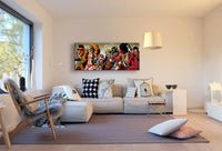 Strohhut Piratenbande One Piece Leinwandbild AK ART Kunstdruck Wandbild Wanddeko