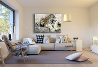 Tiger Leinwandbild AK ART Kunstdruck Mehrfarbig Wandbild Wanddeko TOP XXL