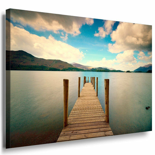 Landschaft Leinwandbild AK Art Bilder Schwarz Weis Wandbild Kunstdruck Wanddeko 1