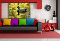 Ente See Leinwandbild AK Art Bilder Mehrfarbig Wandbild Kunstdruck Wanddeko 1