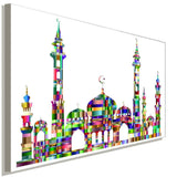 Moschee Bunt Abstrakt Weis Leinwandbild AK Art Bilder Wanddeko Wandbild TOP XXL