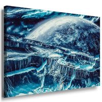 Plant Blau AK ART Leinwandbilder Mehrfarbig Kunstdruck Wandbild Wanddeko TOP XXL