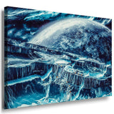 Plant Blau AK ART Leinwandbilder Mehrfarbig Kunstdruck Wandbild Wanddeko TOP XXL