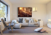 Godzilla Leinwandbild AK ART Kunstdruck Mehrfarbig Wandbild Wanddeko TOP XXL