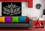 Rose Blume Abstrakt Schwarz Leinwandbild AK Art Bilder Wanddeko Wandbild TOP XXL