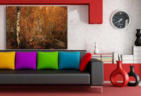 Skyrim Herbst Wald Leinwandbild AK Art Studio Wanddeko Wandbild Kunstdruck XXL