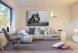 BMW HP4 Bike Leinwandbild AK ART Kunstdruck Mehrfarbig Wandbild Wanddeko TOP XXL