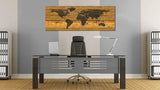Weltkarte Leinwandbild AK Art Bilder Mehrfarbig Wandbild Kunstdruck Panorama XXL 2
