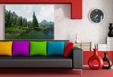 Skyrim Bergsee Leinwandbild AK Art Studio Wanddeko Wandbild Made in Germany XXL