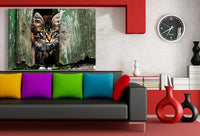 Katze Leinwandbild AK Art Bilder Mehrfarbig Wandbild Kunstdruck Wanddeko TOP XXL 3