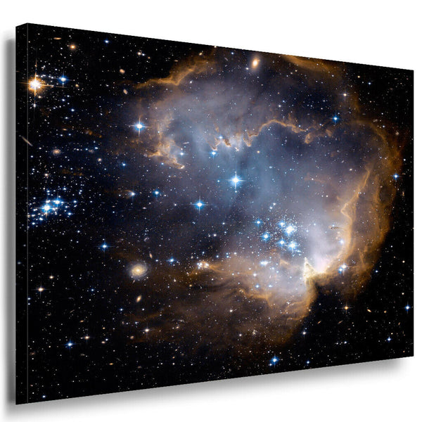 Galaxie Nebel AK ART Kunstdruck Leinwandbilder Mehrfahrbig Wandbild Wanddeko XXL