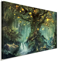 Abstrakt Baum Leinwandbild AK ART Kunstdruck Mehrfarbig Wandbild Wanddeko XXL