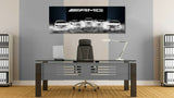 Mercedes AMG Pamorama Leinwandbild AK ART Kunstdruck Mehrfarbig Wandbild TOP XXL