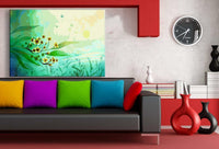 Wunder Blumen Leinwandbild AK Art Bilder Mehrfarbig Wandbild Kunstdruck XXL TOP