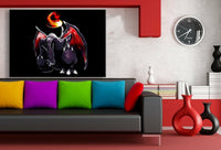 Pokemon GO Glurak Leinwandbild AK ART Bilder Wanddeko Wandbild Kunstdruck TOPXXL