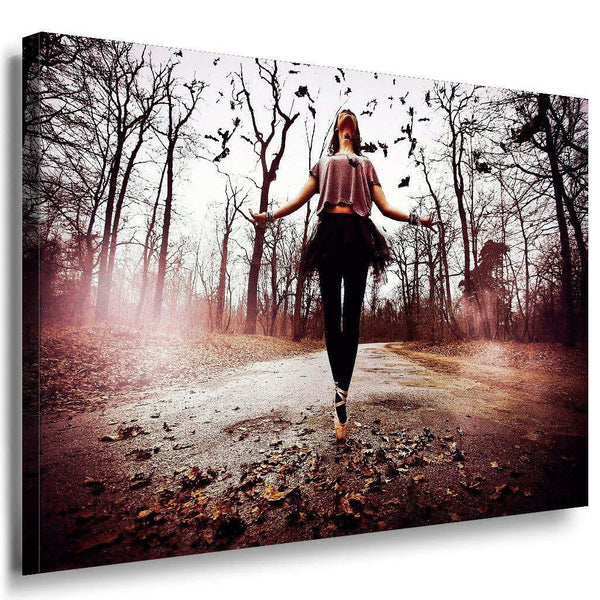 Tanzen Balerina Leinwandbild AK Art Bilder Mehrfarbig Wandbild Wanddeko TOP XXL