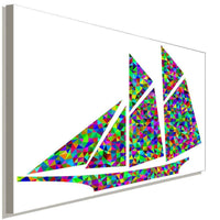 Schiff Bunt Abstrakt Weis Leinwandbild LaraArt Studio Wanddeko Wandbild