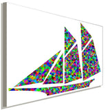Schiff Bunt Abstrakt Weis Leinwandbild LaraArt Studio Wanddeko Wandbild
