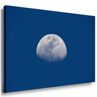 Mond Blau Himmel Leinwandbild AK Art Bilder Mehrfarbig Kunstdruck Wandbild XXL