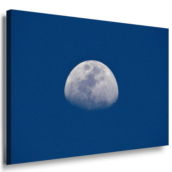 Mond Blau Himmel Leinwandbild AK Art Bilder Mehrfarbig Kunstdruck Wandbild XXL