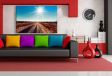 Landstrase Leinwandbild AK Art Bilder Mehrfarbig Wandbild Kunstdruck Wanddeko 3