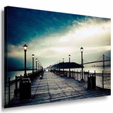 Brucke See Leinwandbild AK Art Bilder Mehrfarbig Wandbild Kunstdruck Wanddeko