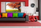 Schone Baum Feld Leinwandbild AK Art Bilder Mehrfarbig Wandbild Kunstdruck XXL