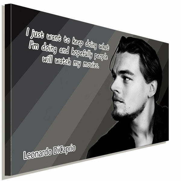 Leonardo DiCaprio Leinwandbild AK Art Bilder Schwarz Weis Wandbild Kunstdruck 1