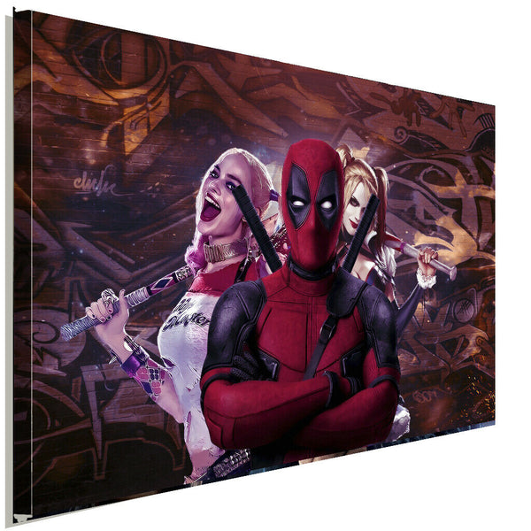 Deadpool Leinwandbild AK ART Kunstdruck Mehrfarbig Wandbild Wanddeko TOP XXL 1
