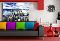 Stadt Leinwandbild AK Art Bilder Wanddeko Wandbild Kunstdruck Wanddeko TOP XXL