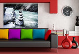 Meditation Wellness Steine Leinwandbild AK Art Bilder Wanddeko Wandbild TOP XXL