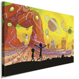 Rick and Morty Leinwandbild AK ART Kunstdruck Mehrfarbig Wandbild Wanddeko XXL