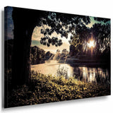 Wasserfall Gros Schaum Blau Leinwandbild AK Art Bilder Mehrfarbig Kunstdruck XXL