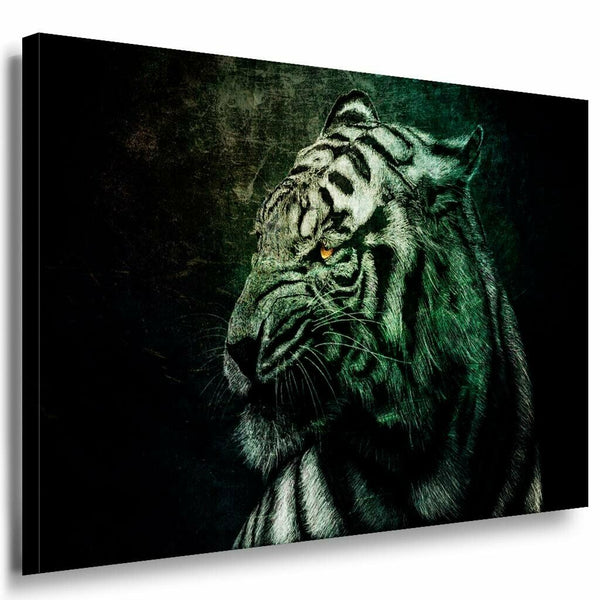Tig r Leinwandbild AK Art Bilder Mehrfarbig Wandbild Kunstdruck Wanddeko TOP XXL