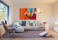 Son Goku Vegeta SSGSS Dragonball Leinwandbild AK ART Kunstdruck Wandbild TOP XXL