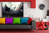 Krieg War Leinwandbild AK Art Bilder Mehrfarbig Wandbild Wanddeko Kunstdruck XXL