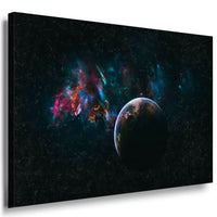 Weltall Schwarz Planet Leinwandbild AK Art Bilder Kunstdruck Wandbild Wanddeko