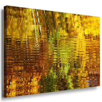 Herbst Leinwandbild AK Art Bilder Mehrfarbig Wandbild Kunstdruck Wanddeko XXL 2