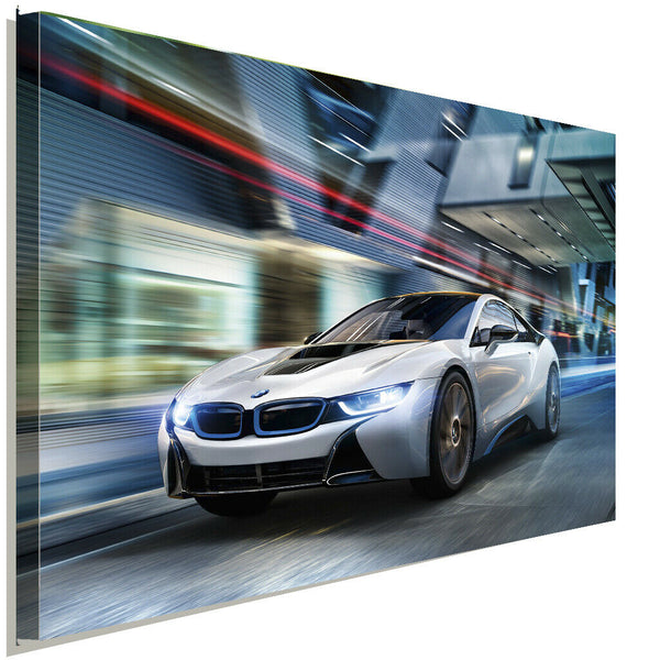 BMW I8 Leinwandbild AK ART Kunstdruck Mehrfarbig Wandbild Wanddeko TOP XXL 2